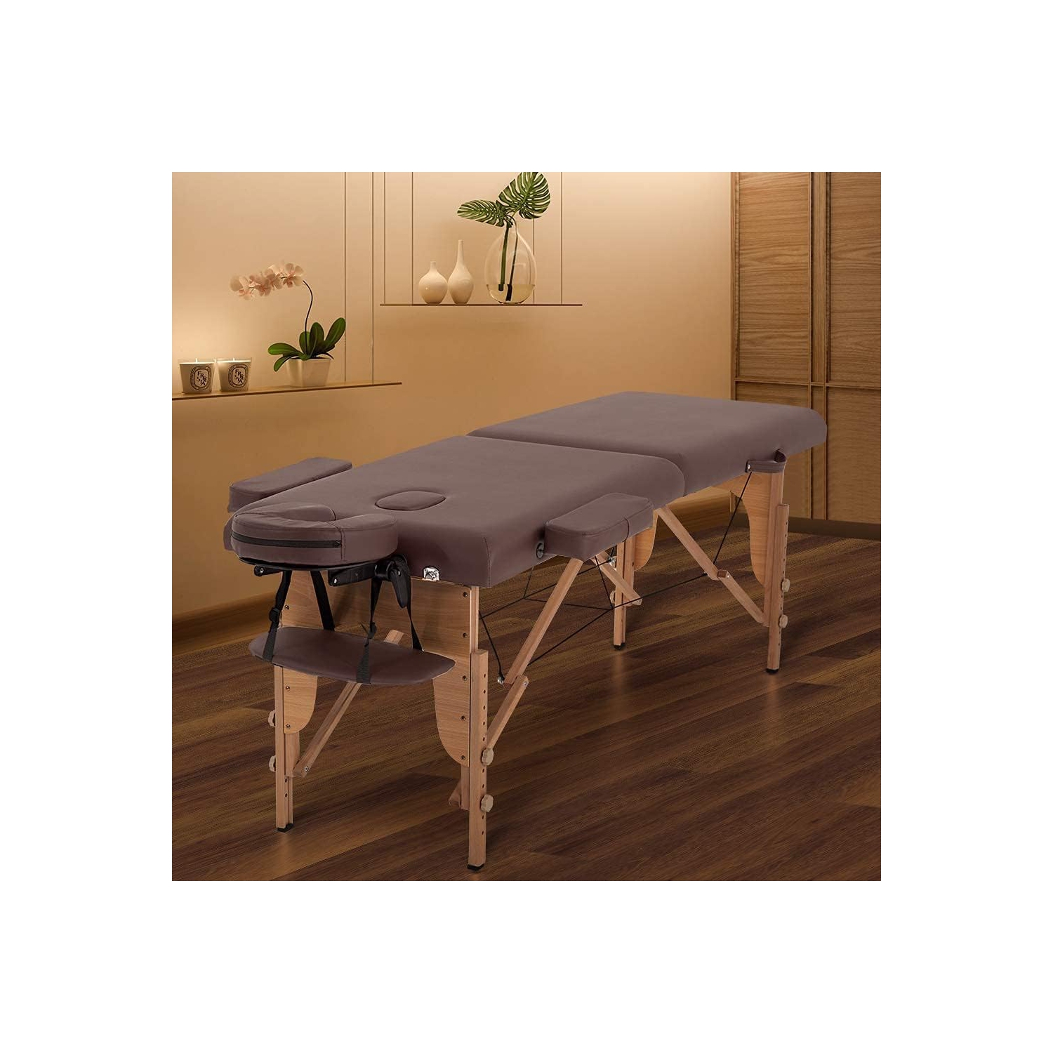 Table de massage lit spa lit de massage portable 84 po long 3 pliable avec étui de transport Table Heigh lit de salon ajustable face lit-berceau