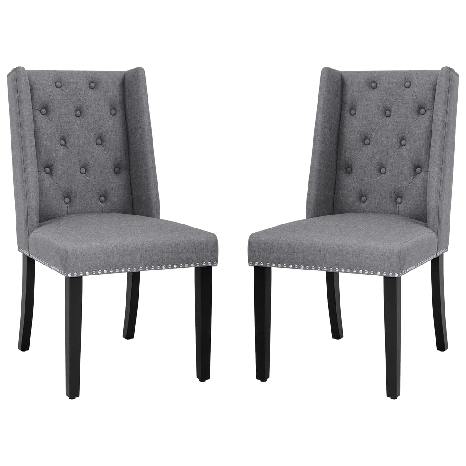 Ensemble de 2 chaises de salle à manger pour le salon chaises de cuisine chaise moderne de milieu de siècle chaises de salle à manger recouvertes