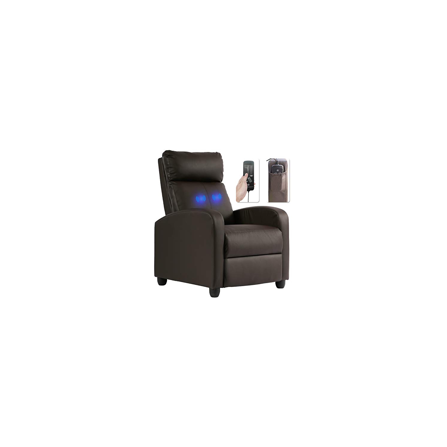 Recliner Chair for Living Room Massage Recliner Sofa Reading Chair Winback Single Sofa Home Theater Seating Modern Reclining Chair Easy Lounge with