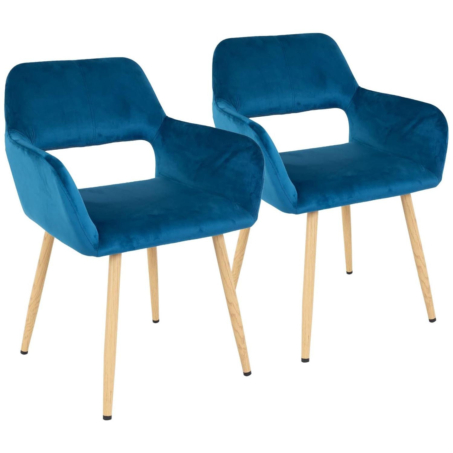 Dining room chair 2-piece set chair metal side chair PU leather armrest side chair 2-piece set for home kitchen bedroom living room metal leg