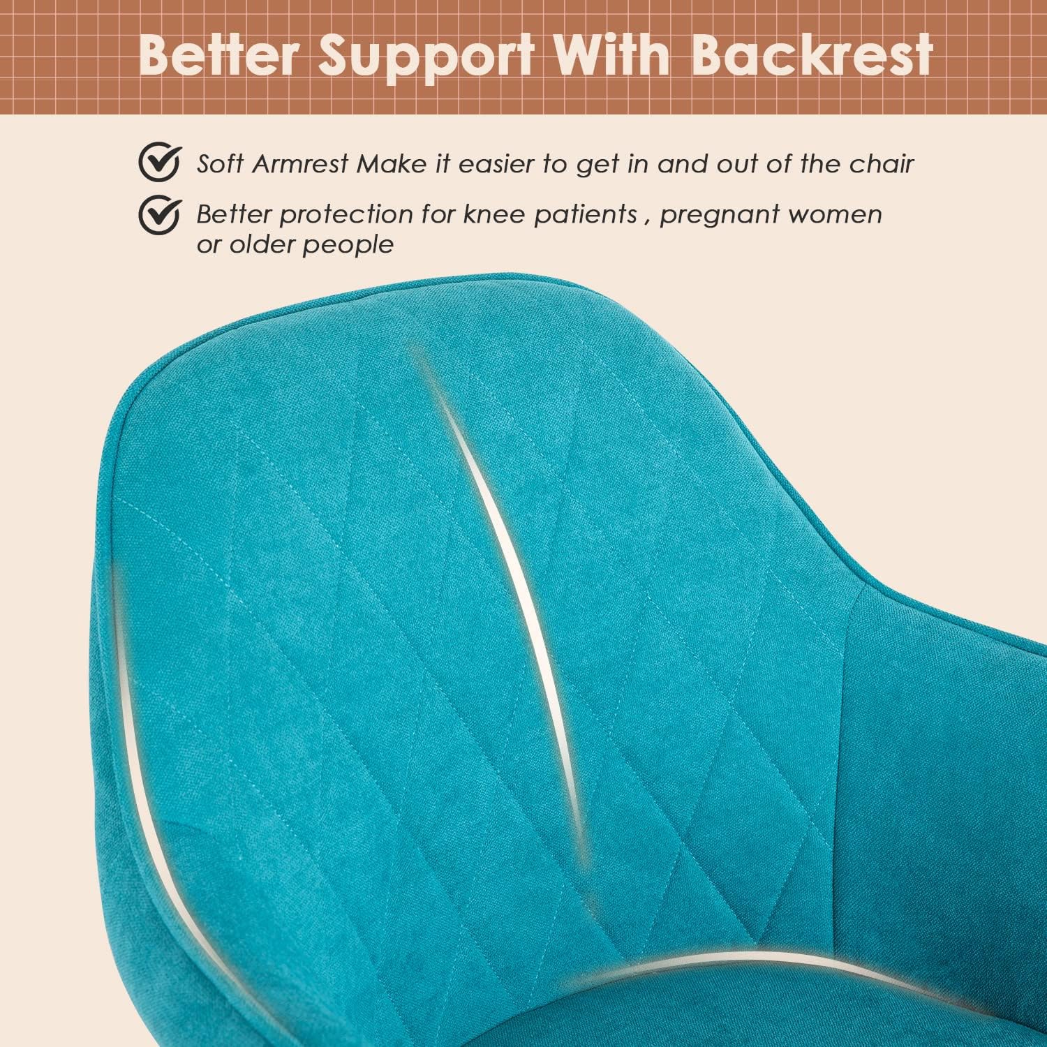 Dining Room Chair Kitchen Chair of 2 Dining Metal Side Chairs PU Leather Arm Side Chairs Set of 2 for Home Kitchen Bedroom Living Room, Metal Legs