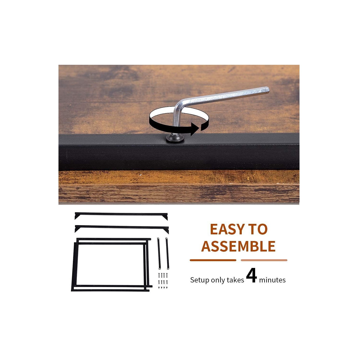 BestOffice – Étagère de rangement, table d’étude à tiroir pour ordinateur style moderne et économie d’espace, pour console de maquillage pour bureau