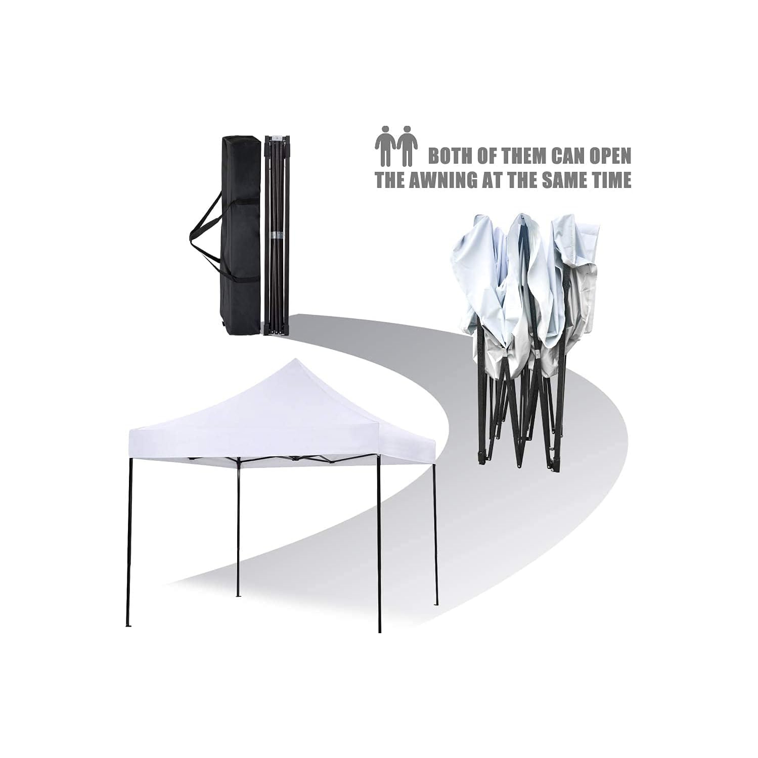 10 x 10ft Pop Up Canopy Tent,Party Tent Ez Up Canopy Sun Shade Wedding Instant Folding Protable Better Air Circulation Outdoor Gazebo with Backpack