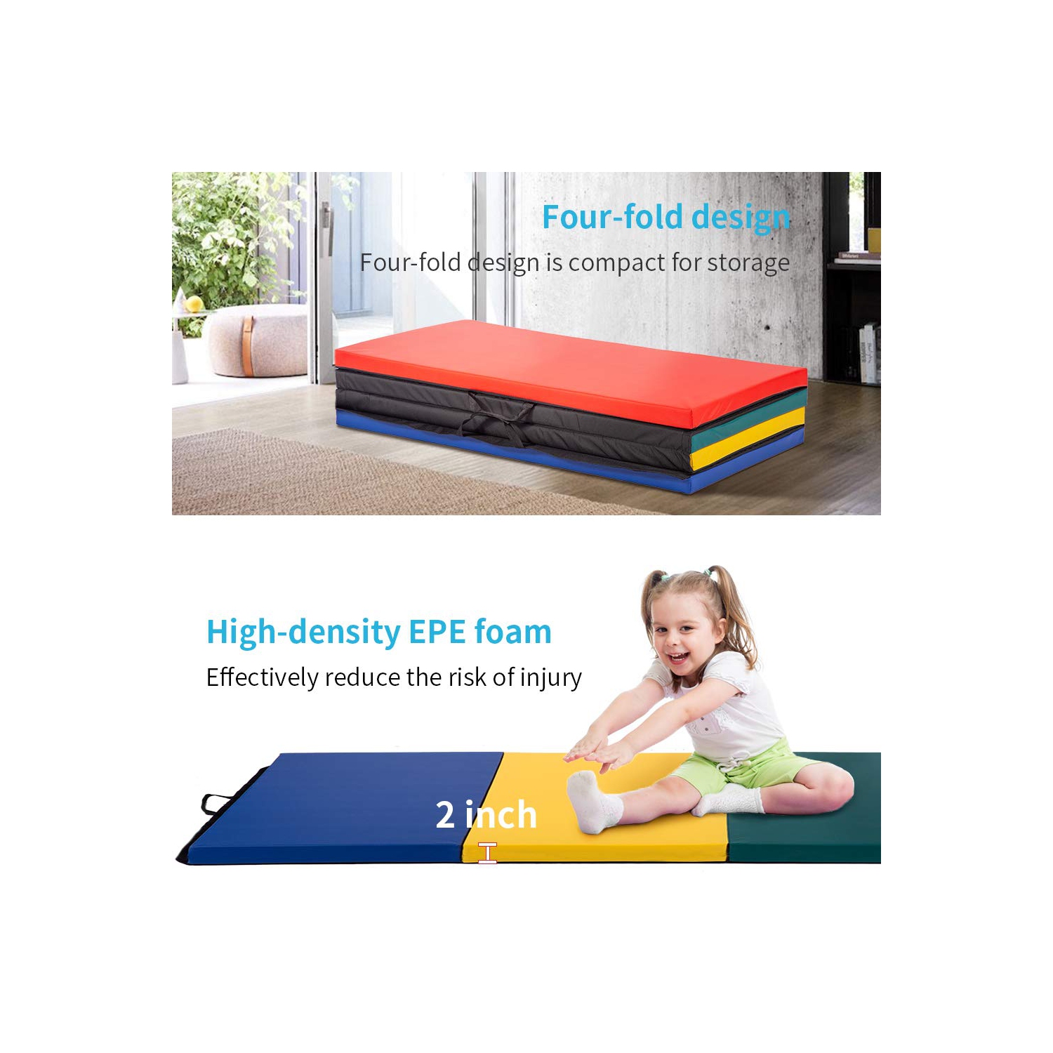 Gymnastics Mats Exercise Mat Tumbling Mats for Gymnastics Gymnastics Mats for Home Yoga Mat Exercise Pad Lightweight Gymnastics Panel Mat for Home