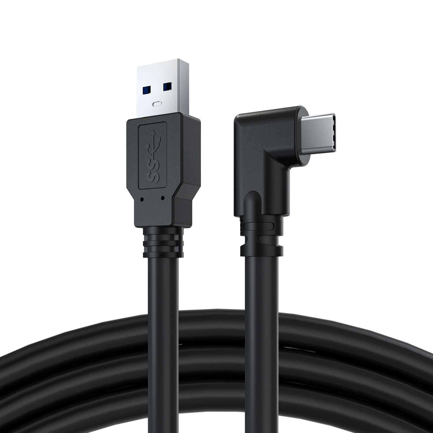 15ft Right Angle USB-C Cable Compatible with Sony Alpha A7S III, A7 III, A7R III, A7R IV, Canon EOS R5,