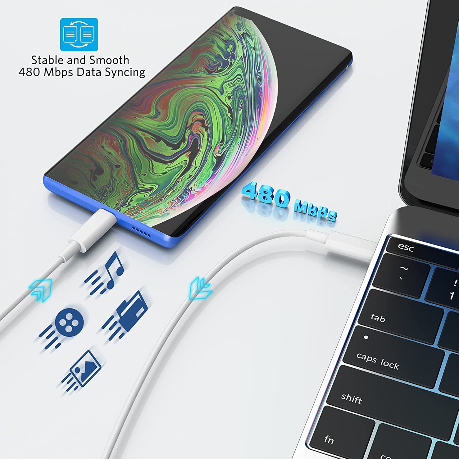 Chargeur de remplacement pour MacBook Pro, adaptateur de chargement rapide USB C de 61&nbsp;W pour MacBook Pro de 13 15 16 po et 2020 2019 2018