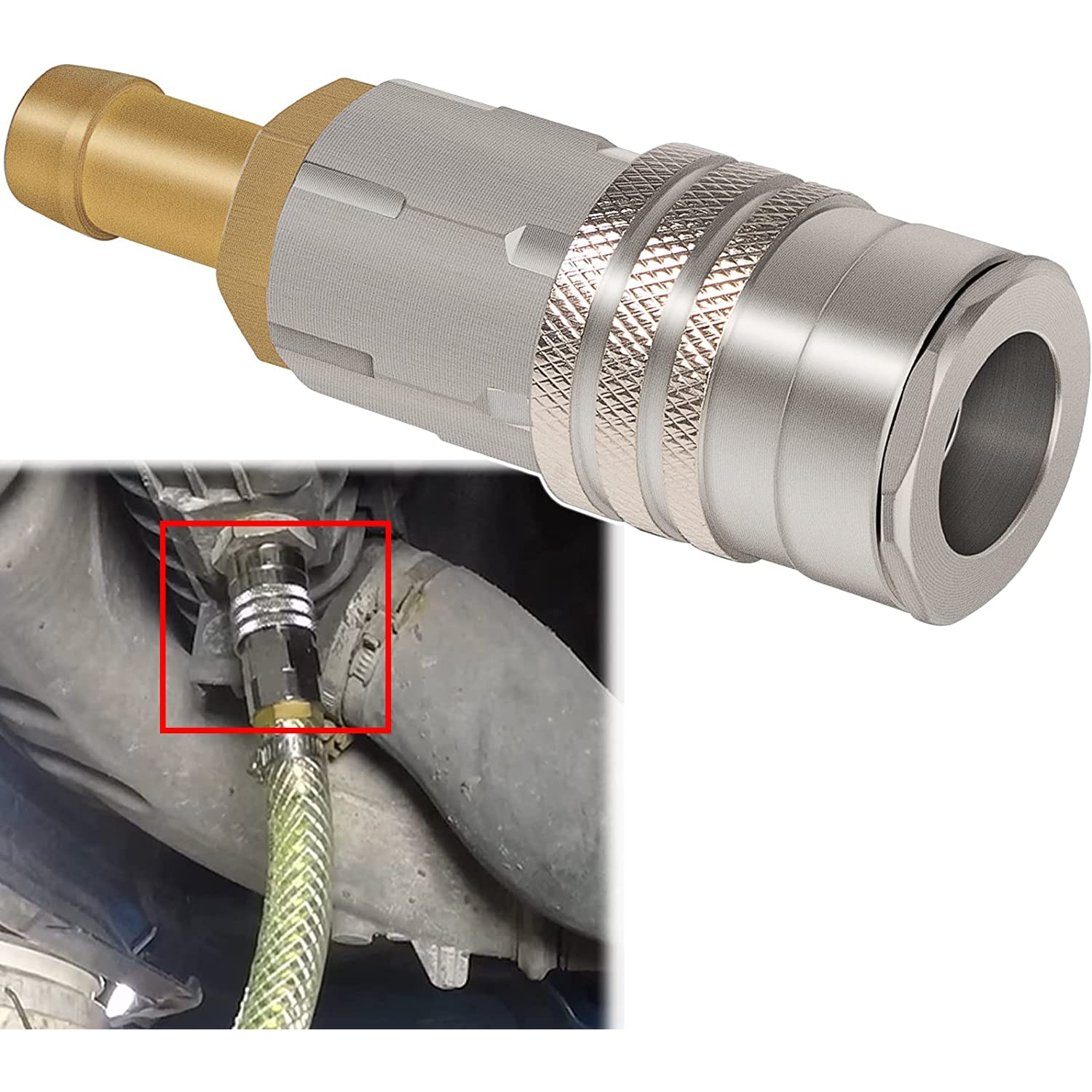 Coupler/Fittings/ Adapter for Radiator Coolant Drain Hose 9996049 Compatible with Volvo & Mack Trucks and Bus,