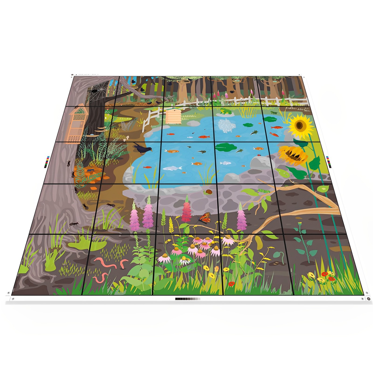 TTS Wildlife Garden Mat for Bee-Bot or Blue-Bot Coding Robot Toy Accessories, Educational Programming STEM Teaching Learning Classroom Activity Play