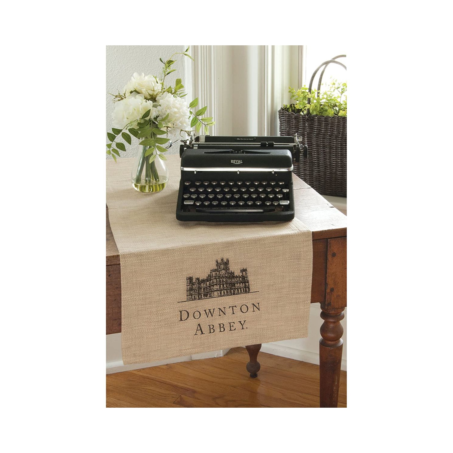 Downton Abbey British Highclere Castle Natural Beige Decorative Table Runner 16" x 60"