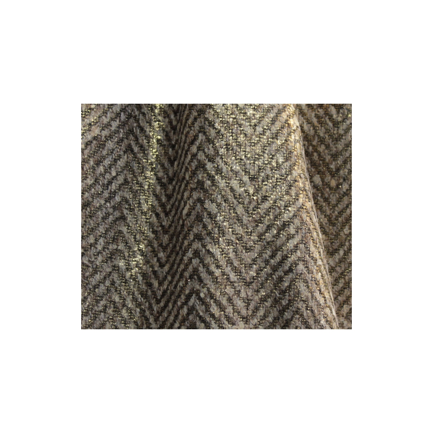 72" Metallic Gold and Brown Chevron Rectangular Table Runner