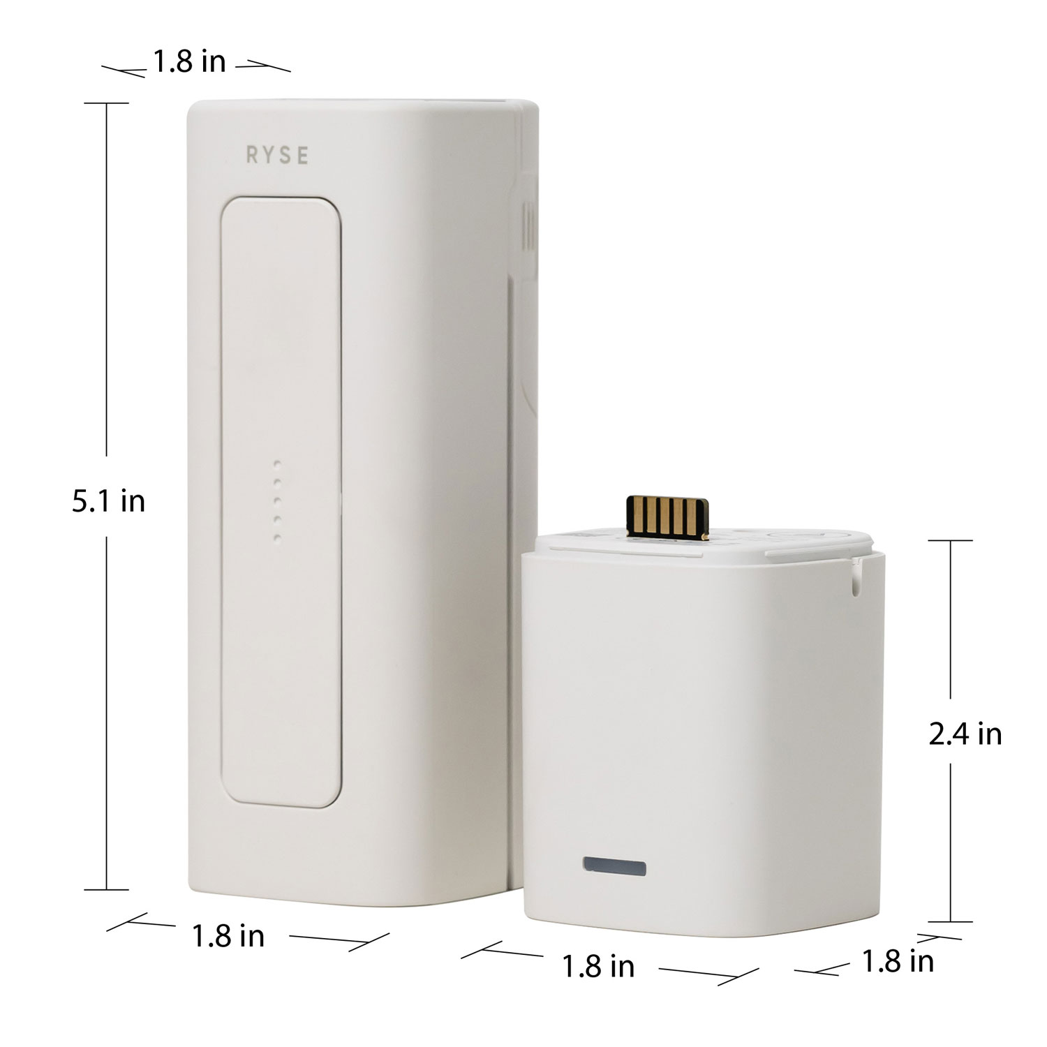 Moteur de stores intelligents SmartShade avec bloc-piles de RYSE - Blanc