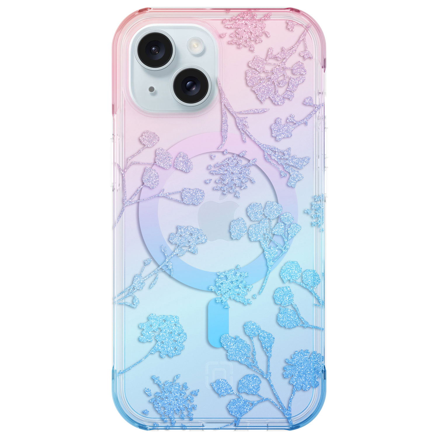Étui rigide ajusté Forme d'Incipio avec MagSafe pour iPhone 16e/15/14/13 - Motif floral ombré