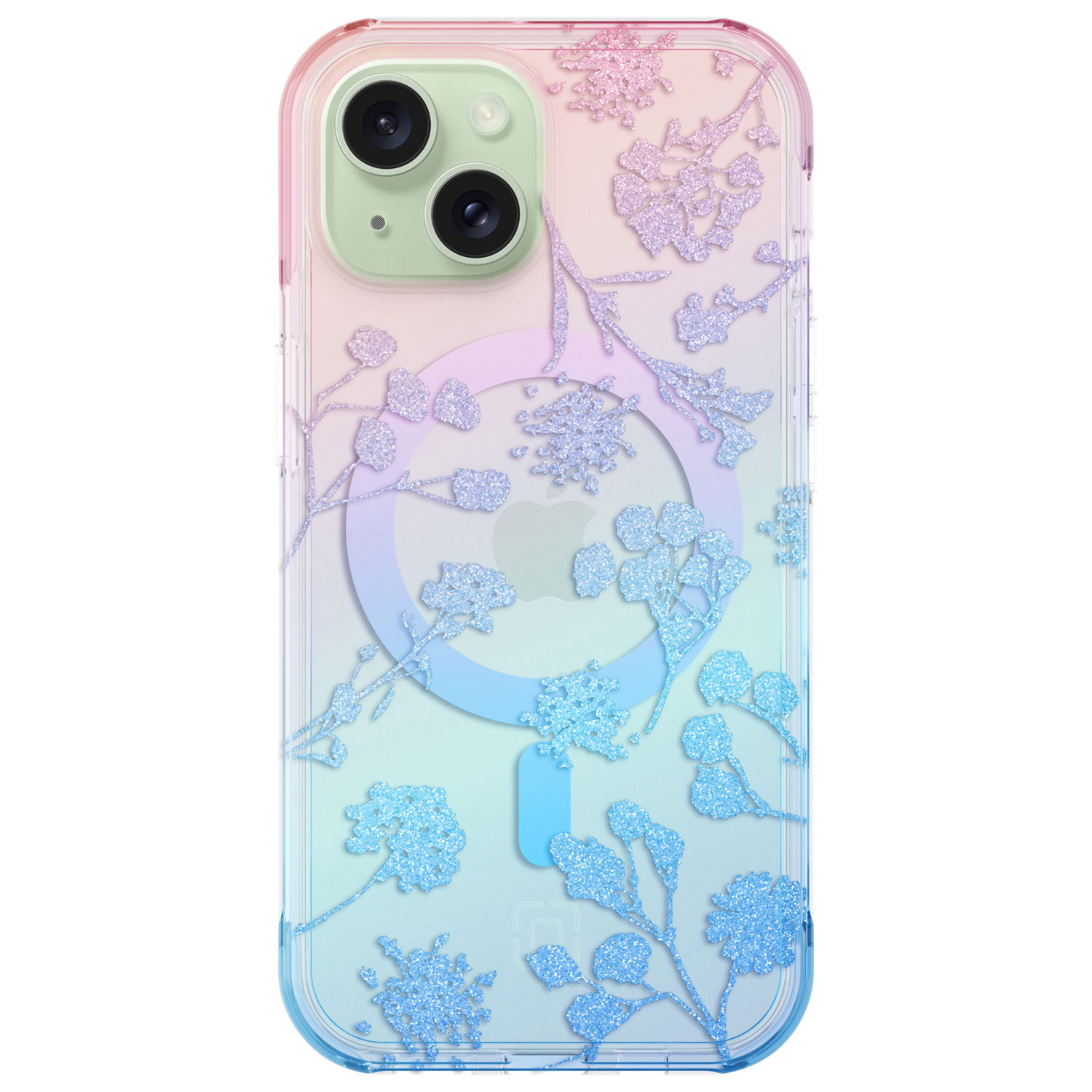 Étui rigide ajusté Forme d'Incipio avec MagSafe pour iPhone 16e/15/14/13 - Motif floral ombré