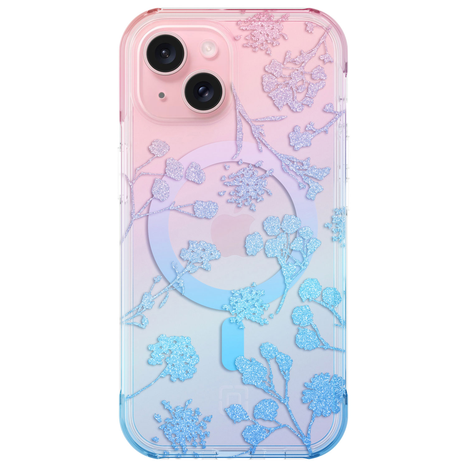 Étui rigide ajusté Forme d'Incipio avec MagSafe pour iPhone 16e/15/14/13 - Motif floral ombré