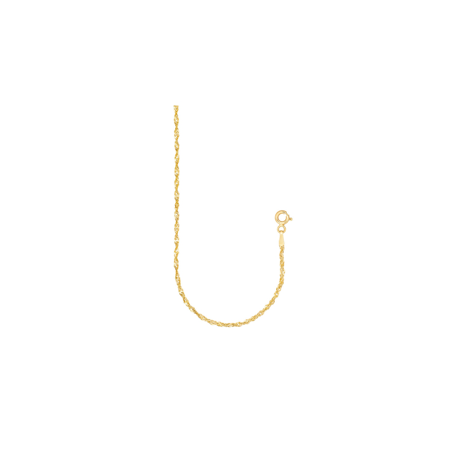 10kt 20" Singapore Yellow Chain Necklace