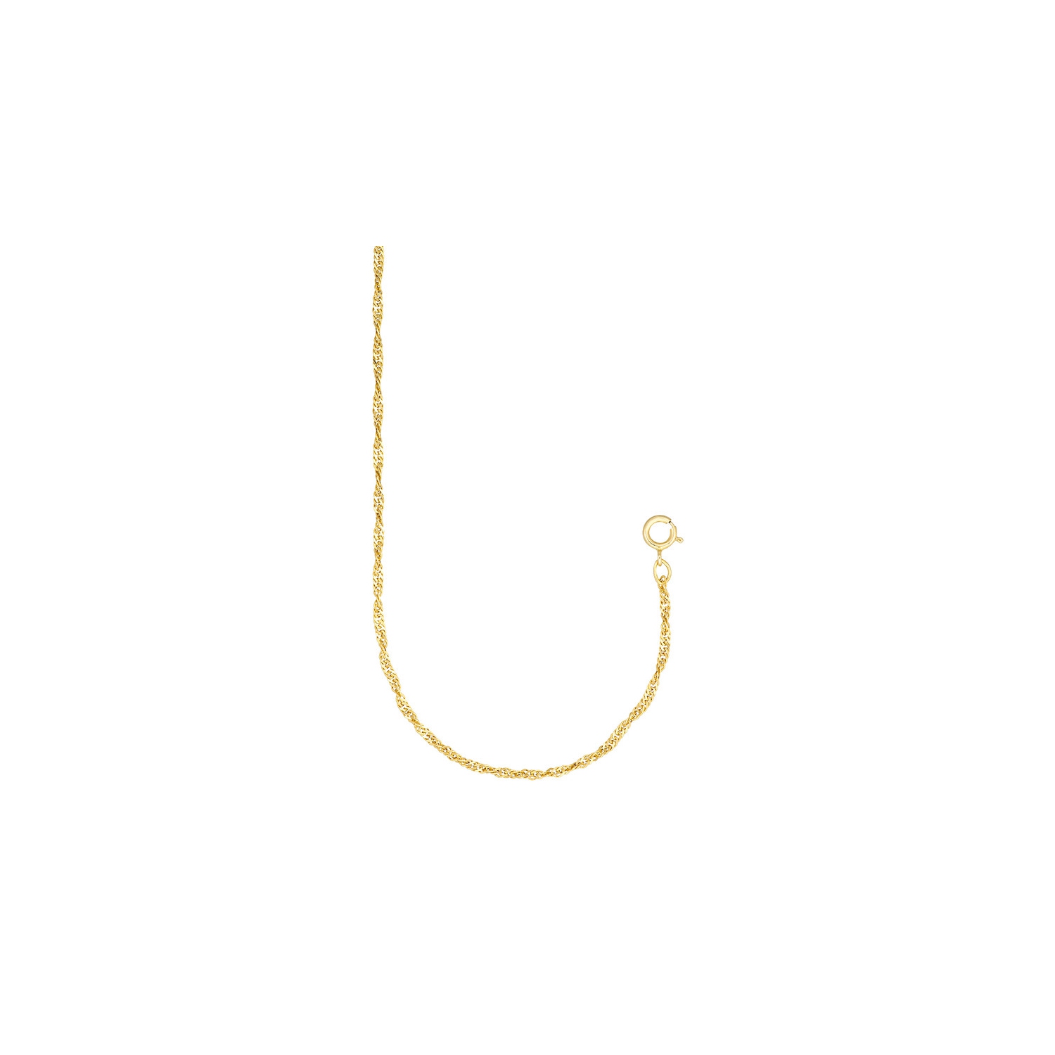 10kt 20" Singapore Yellow Chain Necklace