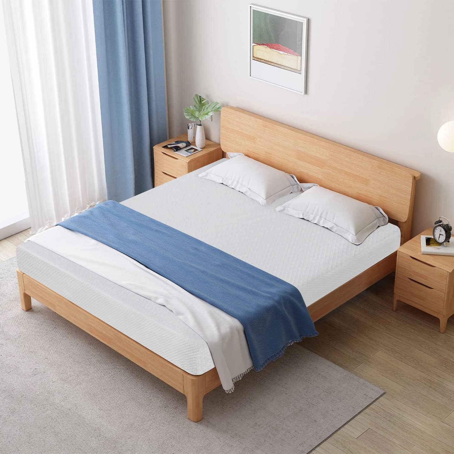 Mattress, Memory Foam Mattress 8 Inch Gel Mattress King for Cool Sleep Pressure Relief, Medium Firm King Mattress CertiPUR-US