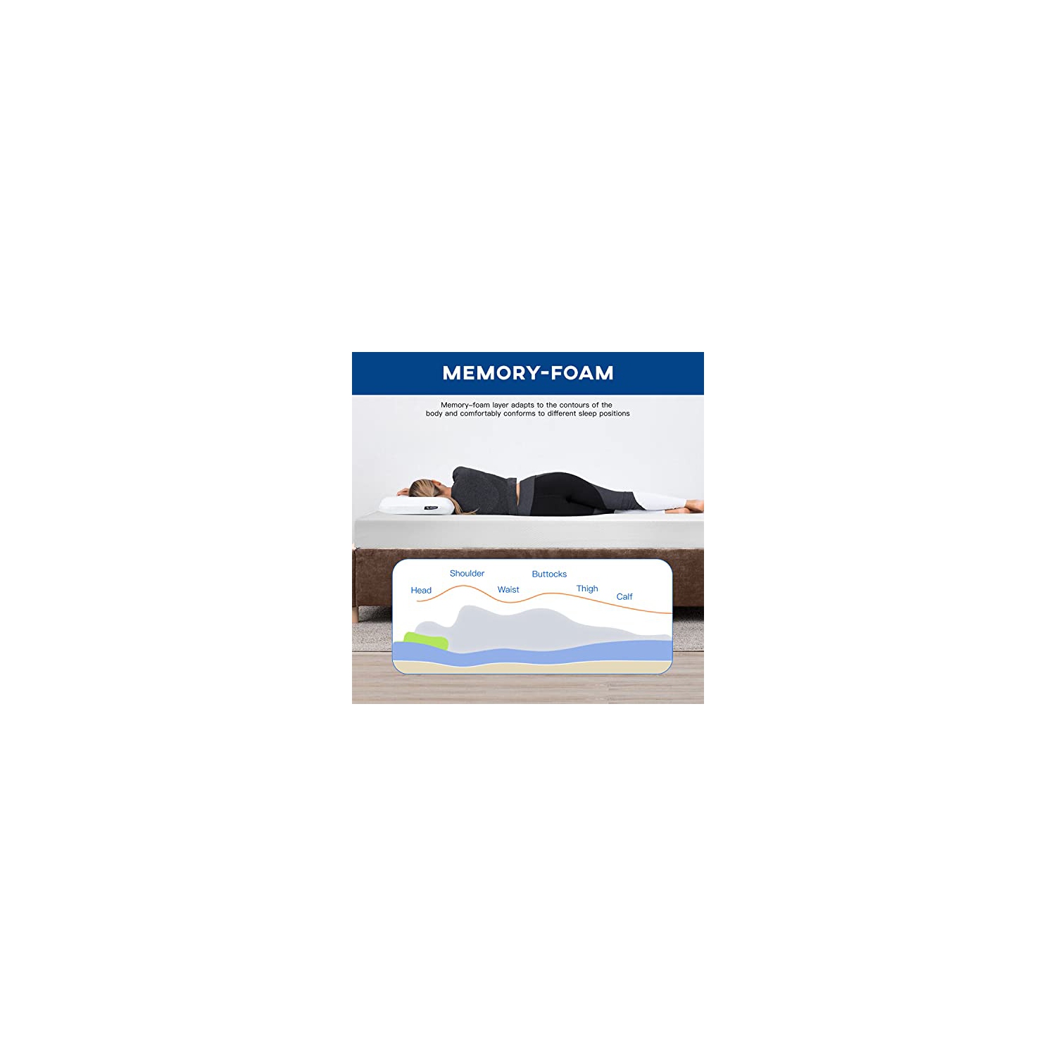 Queen Mattress 10 inch Gel Memory Foam Mattress for Cool Sleep and Pressure Relief, Medium Firm Mattresses CertiPUR-US