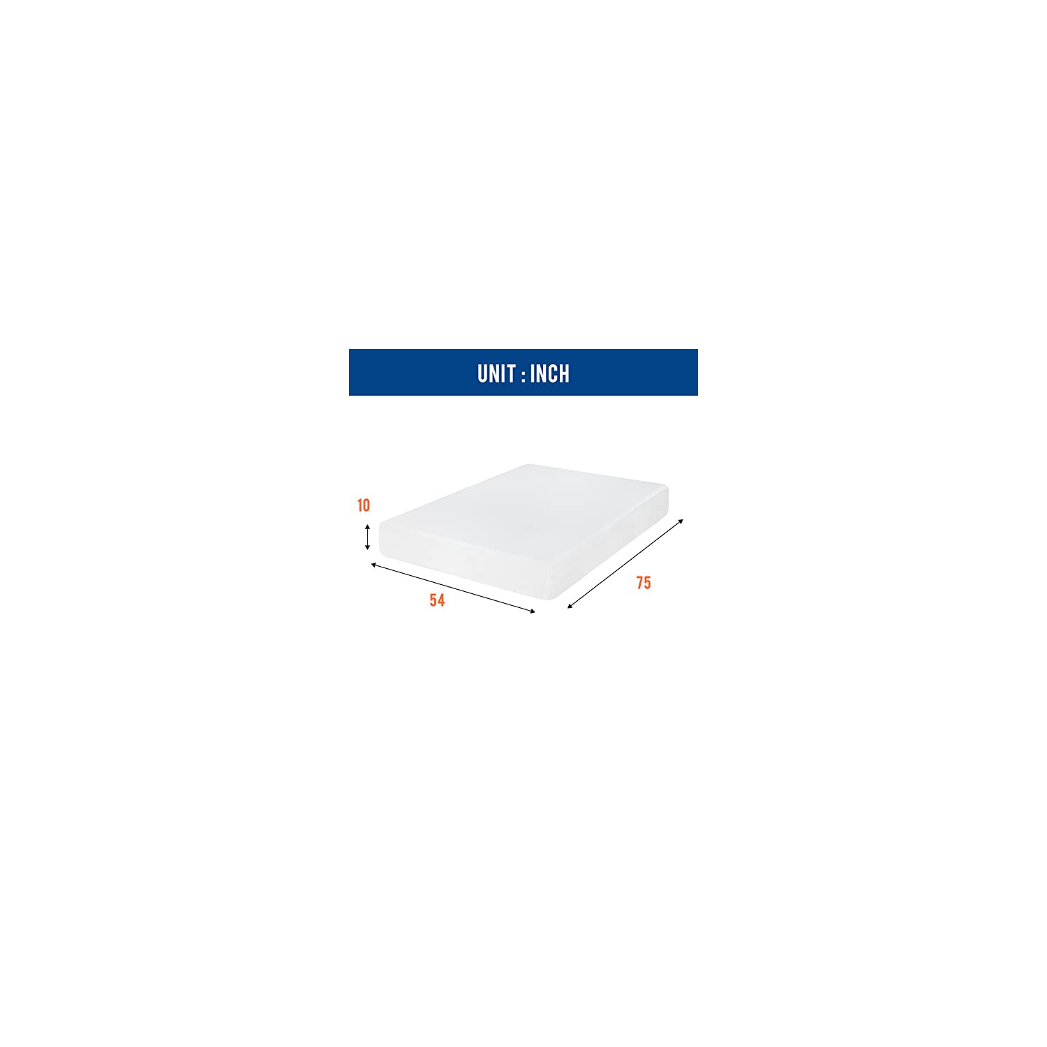 Matelas double mousse à mémoire gel 10 po pour le sommeil et le soulagement de la pression, matelas mi-ferme certifiés
