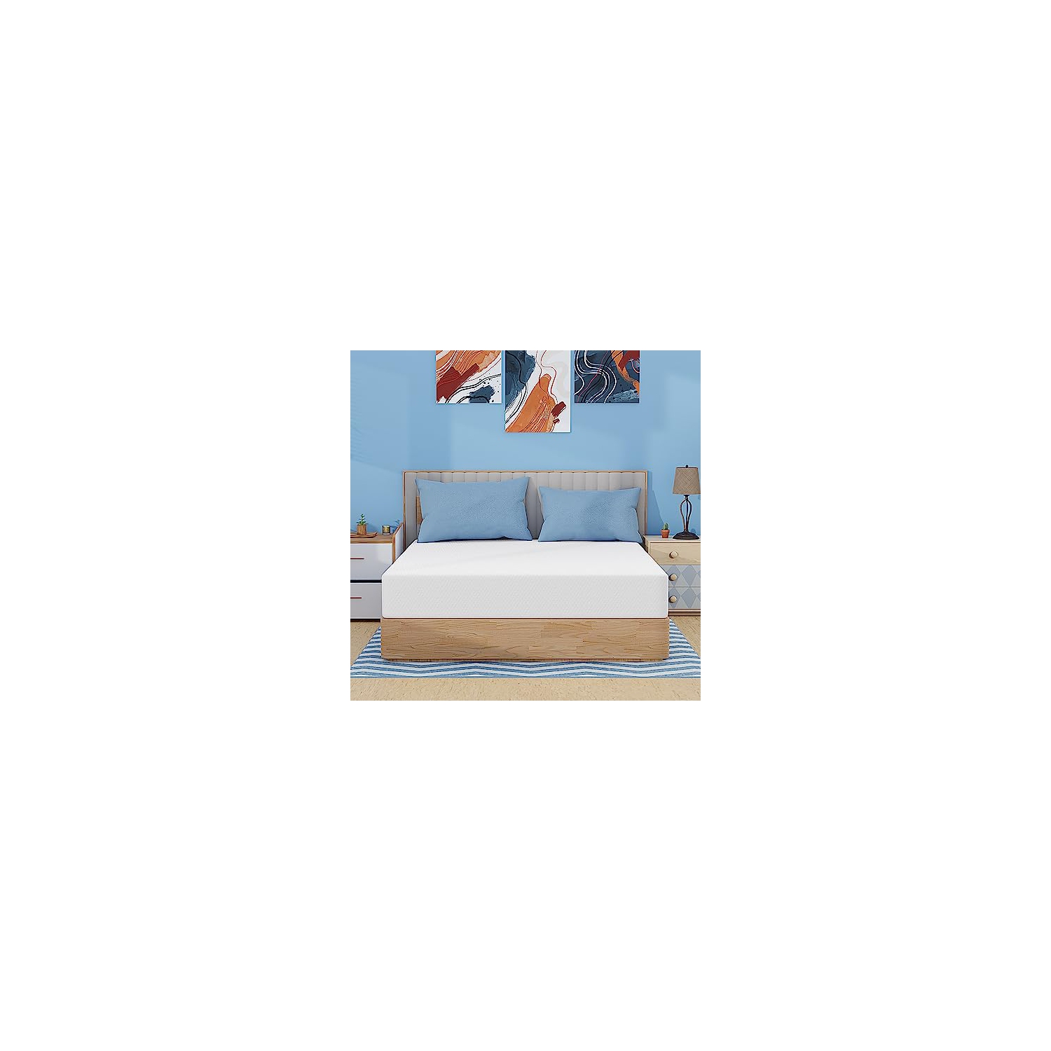 Matelas double mousse à mémoire gel 10 po pour le sommeil et le soulagement de la pression, matelas mi-ferme certifiés