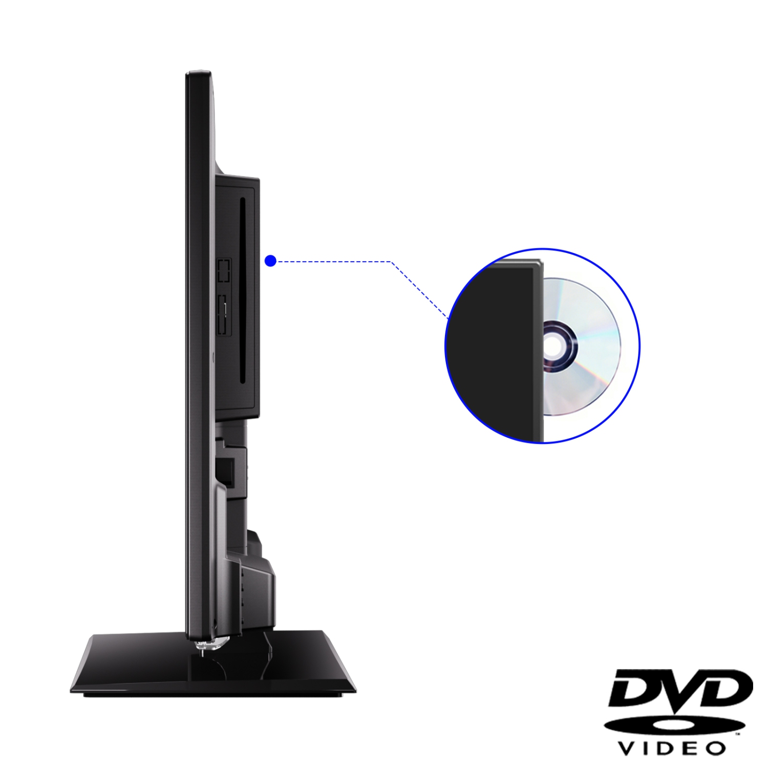 SYLVOX 27 inch Smart RV TV, 12 Volt TV with Built-in DVD Player, 1080P FHD Android TV Free Download APPs, Support WiFi Bluetooth, 2 HDMI & 2 USB,