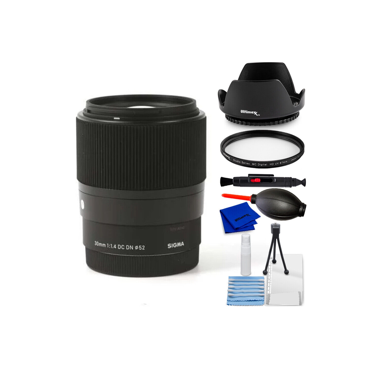Sigma 30mm f/1.4 DC DN Contemporary Lens 302973 - 7PC Accessory Bundle