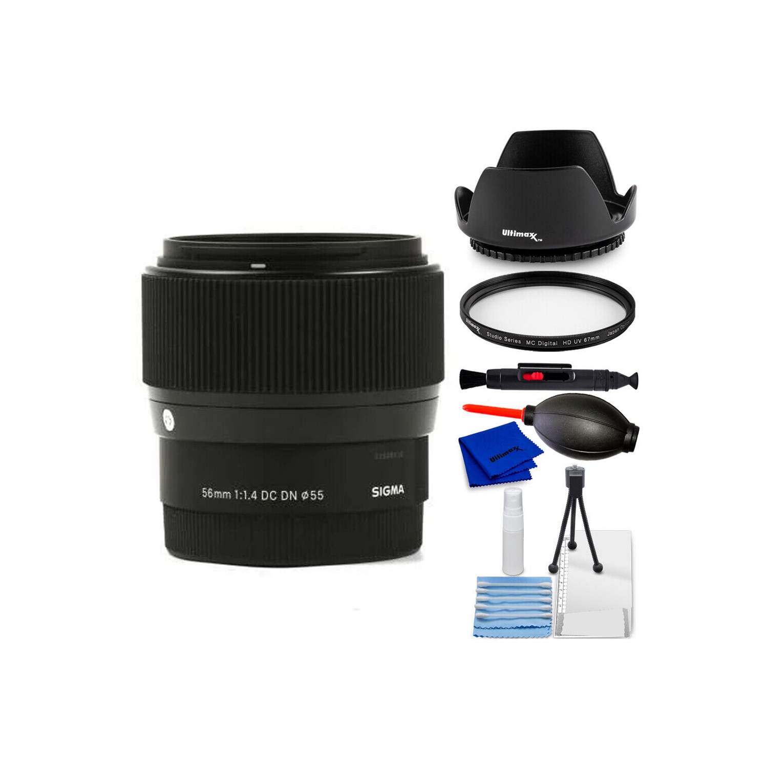 Sigma 56mm f/1.4 DC DN Contemporary Lens 351973 - 7PC Accessory Bundle
