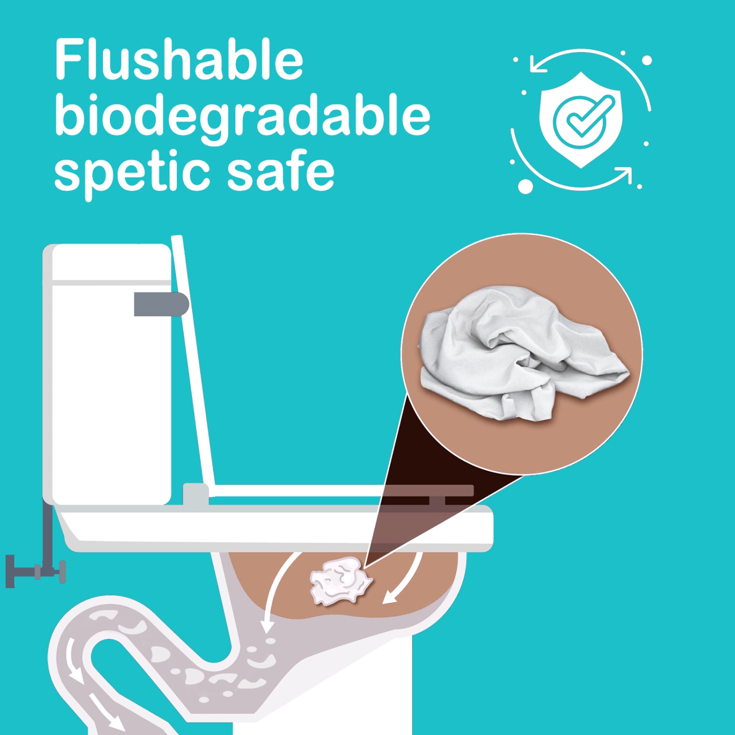 Lingettes jetables dans les toilettes VIETDAI, adultes, paq. 168