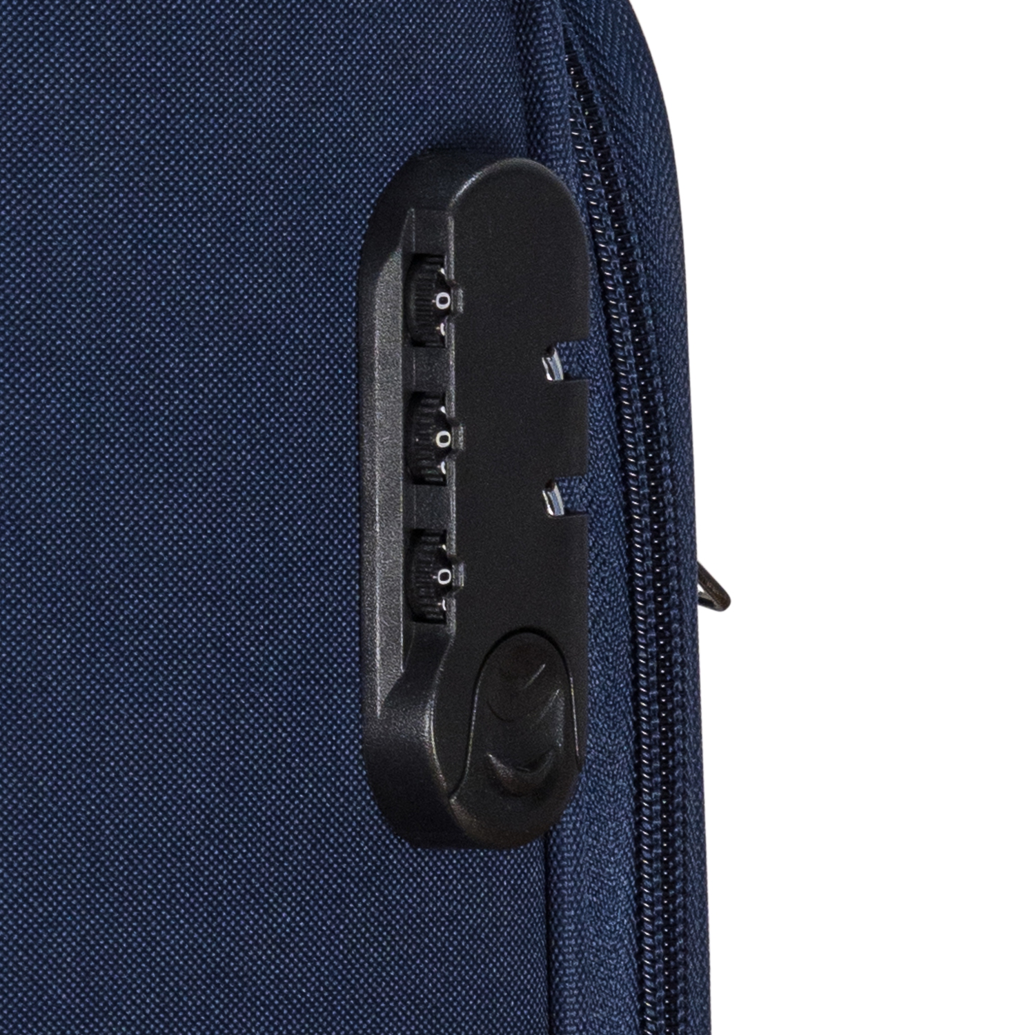 Club Rochelier 3 Piece SET Soft Side Luggage with Contrast Handles, Navy and Yellow