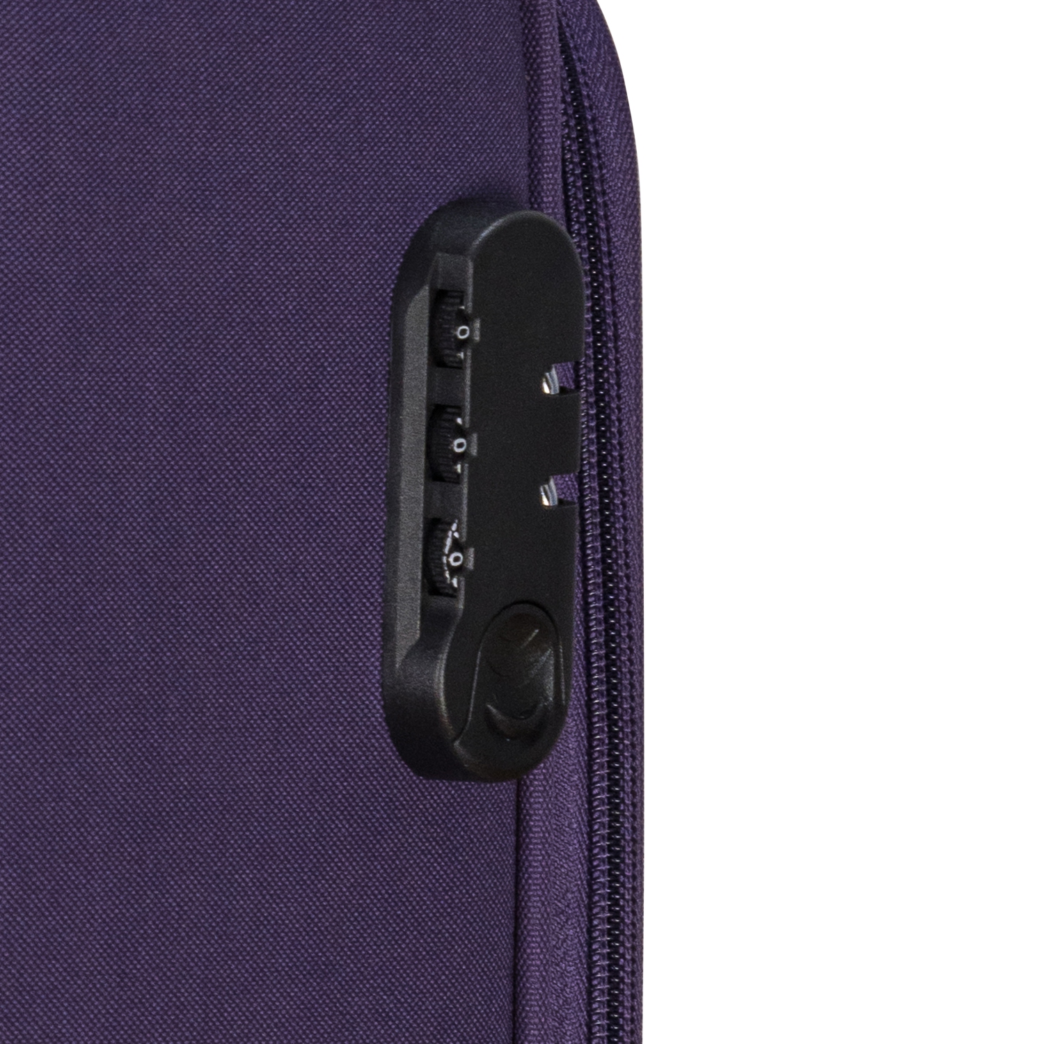 ENSEMBLE DE 3 valises souples avec poignées contrastantes de Club Rochelier - Violet/Lilas