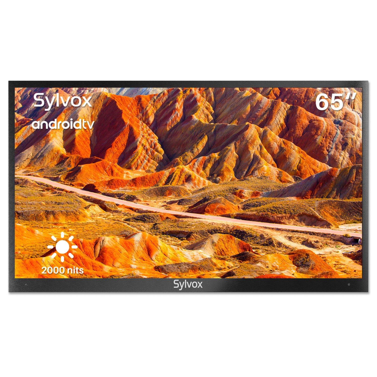SYLVOX 65 inch Full Sun Outdoor TV Android Smart Outdoor TV 2000 Nits 4K UHD IP55 Weatherproof Outdoor TV with Voice Control & Chromecast (Pool Pro Series)