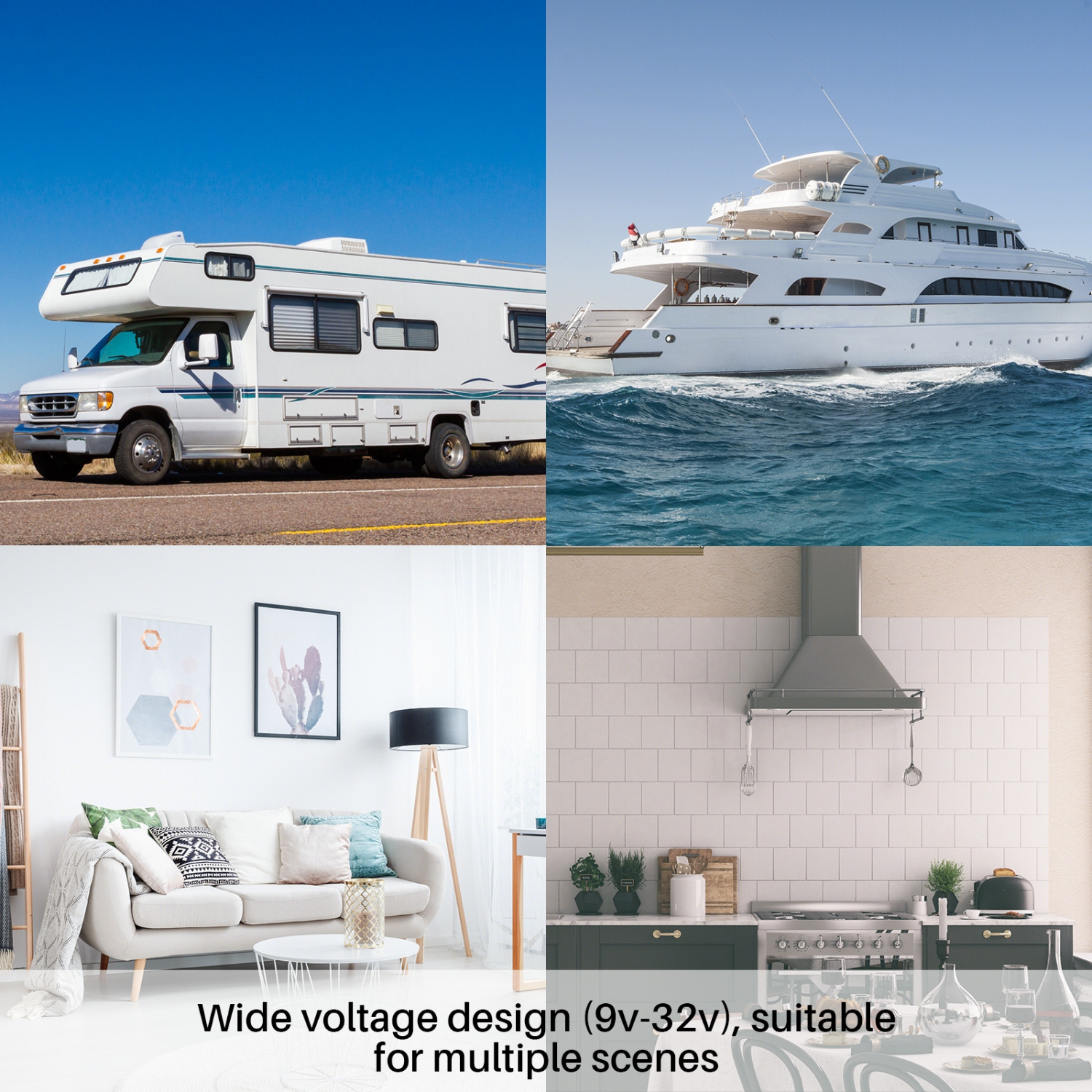 SYLVOX Smart RV TV, 22 inch 12 volt TV with Built-in DVD Player, Small Television for RV Camper, 1080P FHD Android TV, APP Store, Voice Assistant,