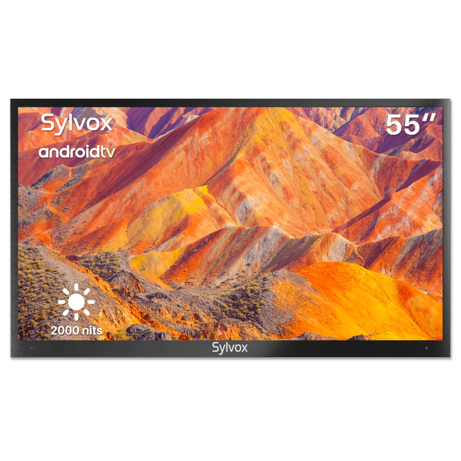 SYLVOX 55 inch Full Sun Outdoor TV Android Smart Outdoor TV 2000 Nits 4K UHD IP55 Weatherproof Outdoor TV with Voice Control & Chromecast (Pool Pro Series)