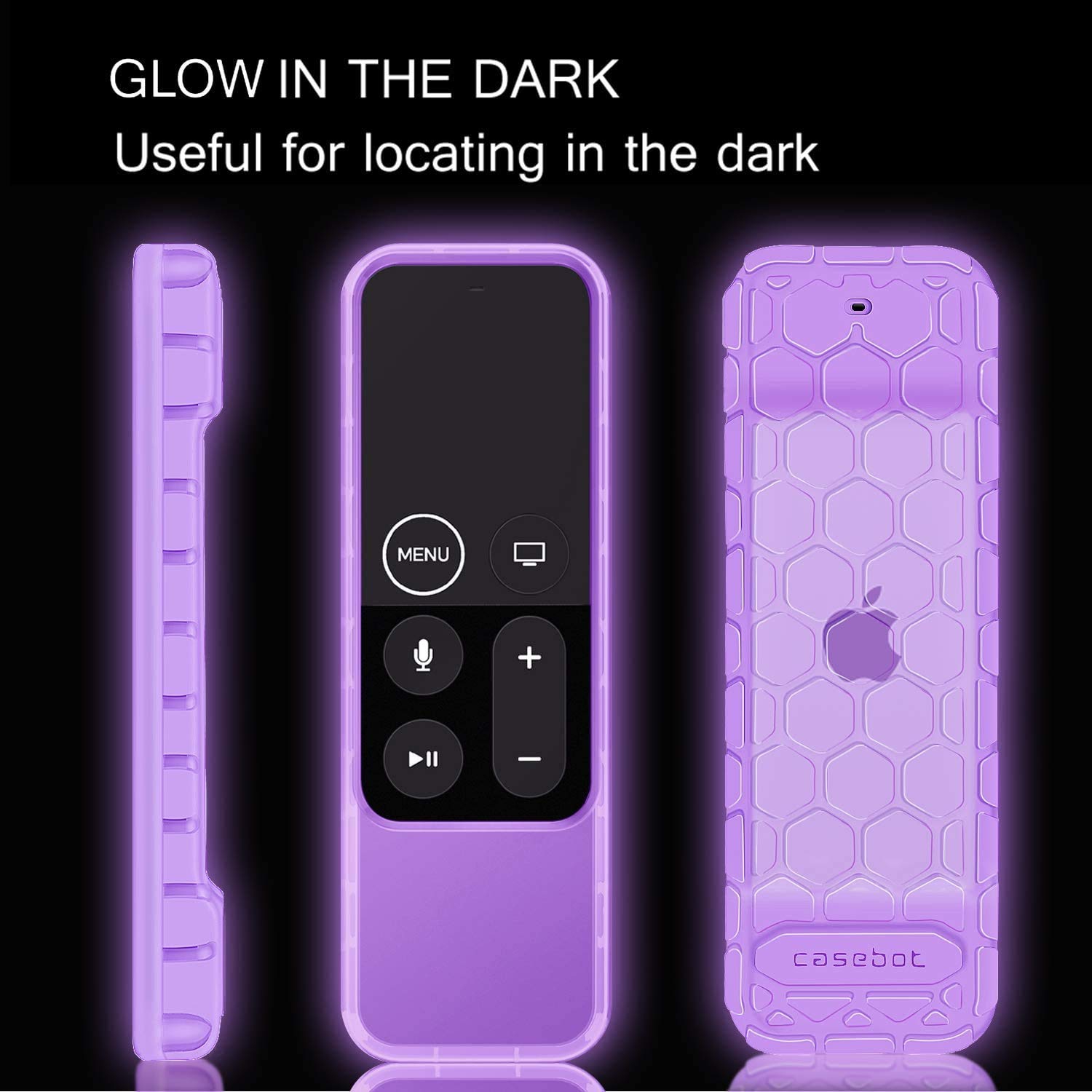 Étui de protection pour Apple TV 4K/télécommande Siri HD - couvercle en silicone antidérapant léger Honey comb pour Apple TV 4K 5th/télécommande Siri