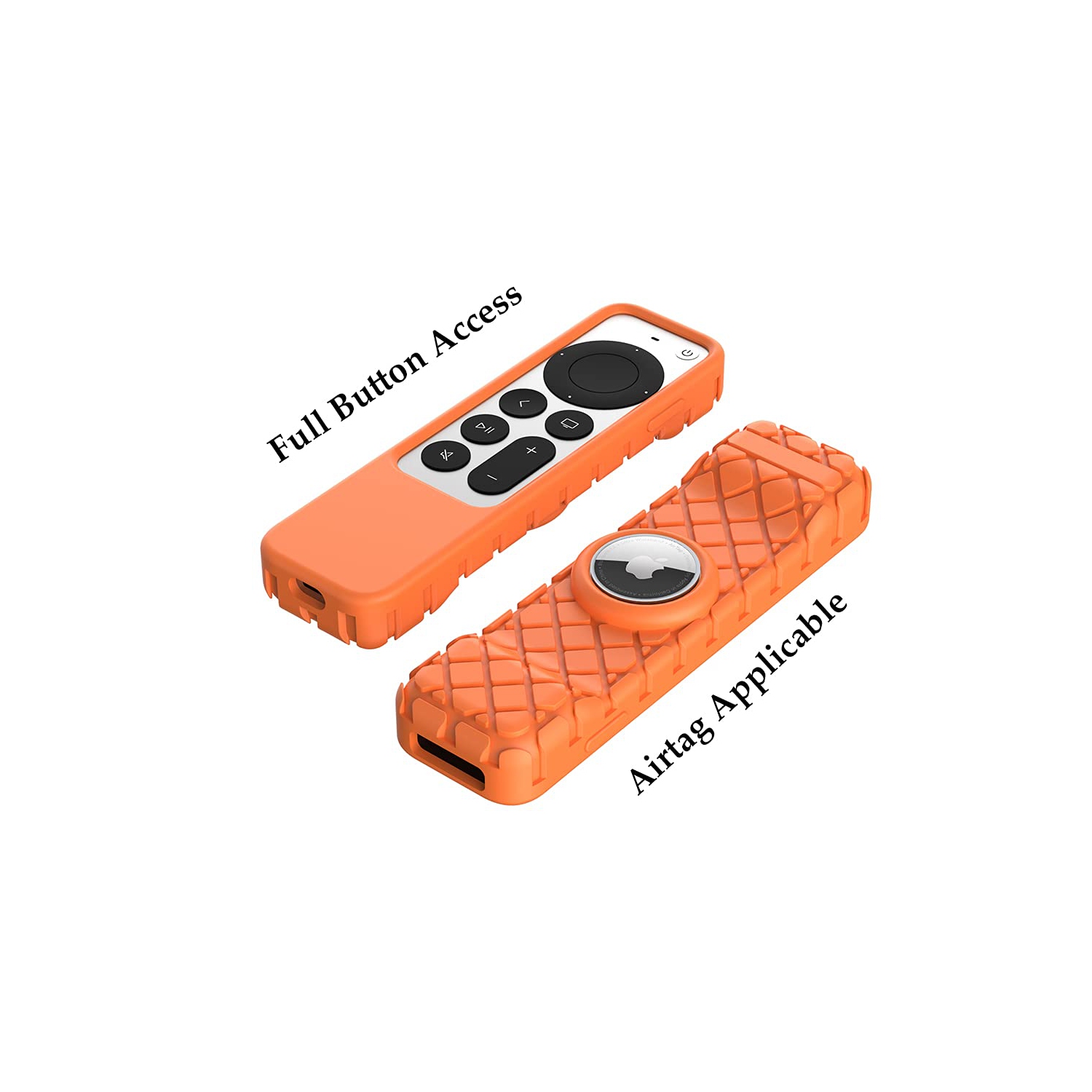 Remote Case for Apple Siri Remote,Anti-Lost Protective Anti-Slip Durable Silicon Shockproof Rubber Cover for Apple 4K HD TV Siri Remote (2nd