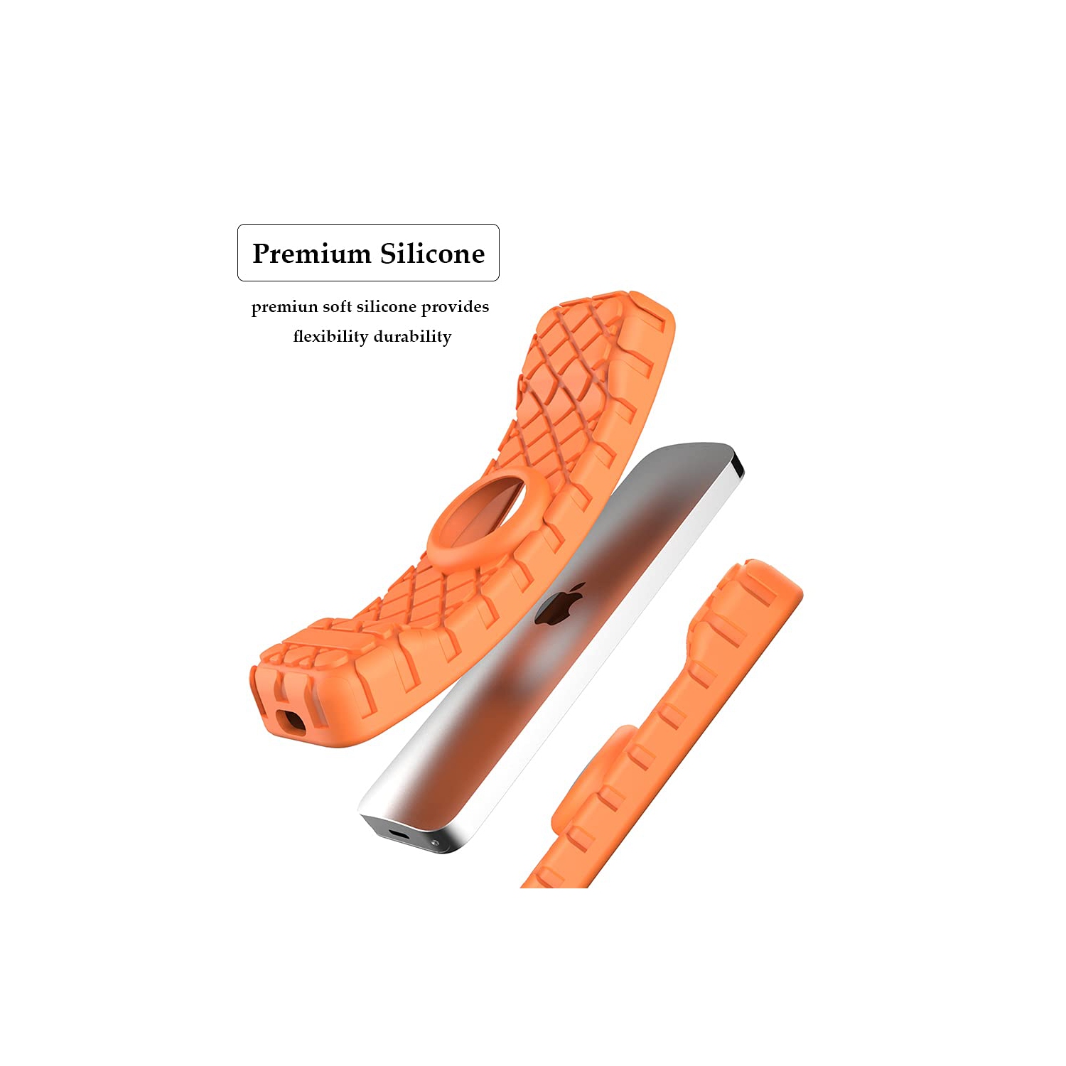 Remote Case for Apple Siri Remote,Anti-Lost Protective Anti-Slip Durable Silicon Shockproof Rubber Cover for Apple 4K HD TV Siri Remote (2nd