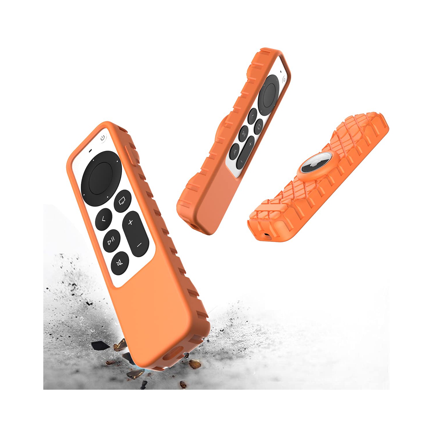 Remote Case for Apple Siri Remote,Anti-Lost Protective Anti-Slip Durable Silicon Shockproof Rubber Cover for Apple 4K HD TV Siri Remote (2nd