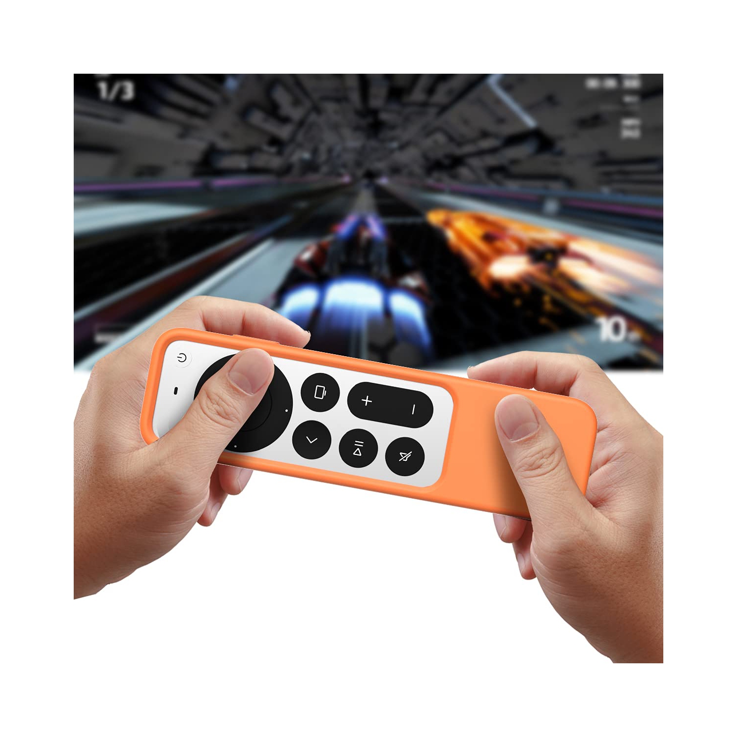 Remote Case for Apple Siri Remote,Anti-Lost Protective Anti-Slip Durable Silicon Shockproof Rubber Cover for Apple 4K HD TV Siri Remote (2nd