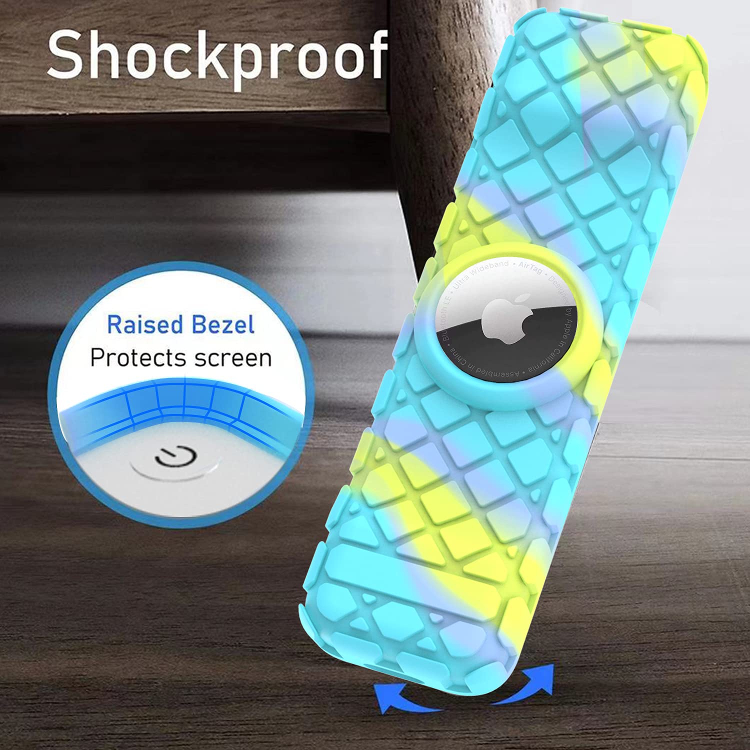 Remote Case for Apple Siri Remote,Anti-Lost Protective Anti-Slip Durable Silicon Shockproof Rubber Cover for Apple 4K HD TV Siri Remote (2nd