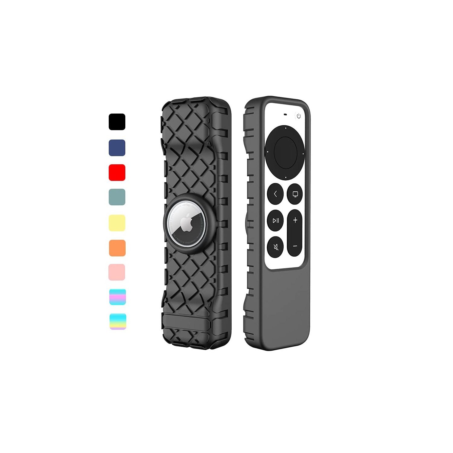 Remote Case for Apple Siri Remote,Anti-Lost Protective Anti-Slip Durable Silicon Shockproof Rubber Cover for Apple 4K HD TV Siri Remote (2nd