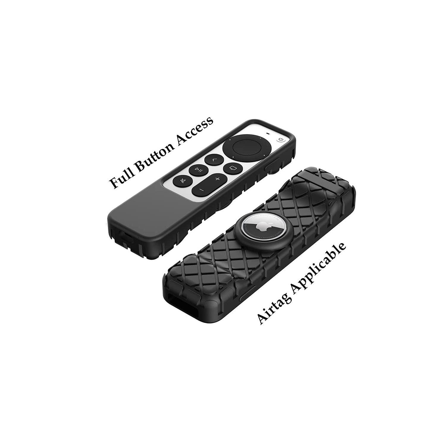 Remote Case for Apple Siri Remote,Anti-Lost Protective Anti-Slip Durable Silicon Shockproof Rubber Cover for Apple 4K HD TV Siri Remote (2nd