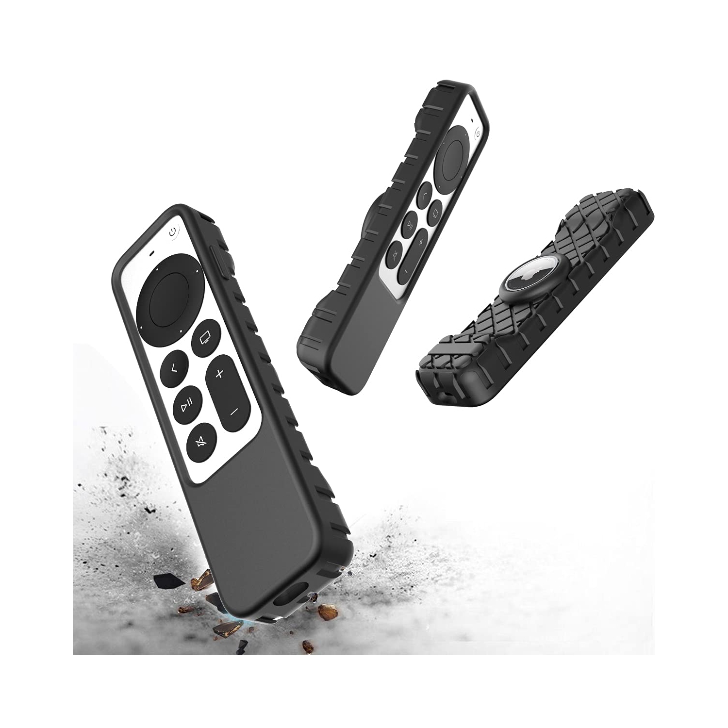 Remote Case for Apple Siri Remote,Anti-Lost Protective Anti-Slip Durable Silicon Shockproof Rubber Cover for Apple 4K HD TV Siri Remote (2nd