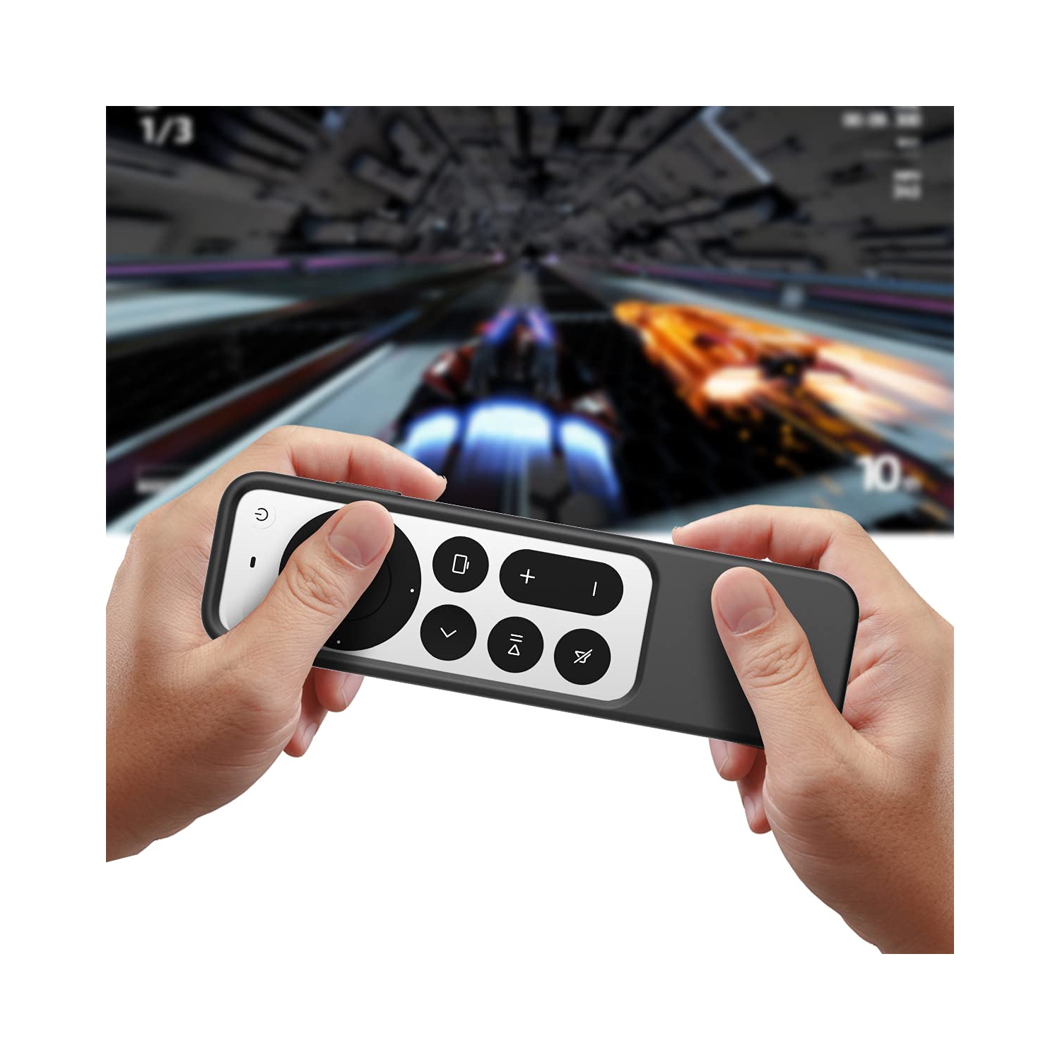 Remote Case for Apple Siri Remote,Anti-Lost Protective Anti-Slip Durable Silicon Shockproof Rubber Cover for Apple 4K HD TV Siri Remote (2nd