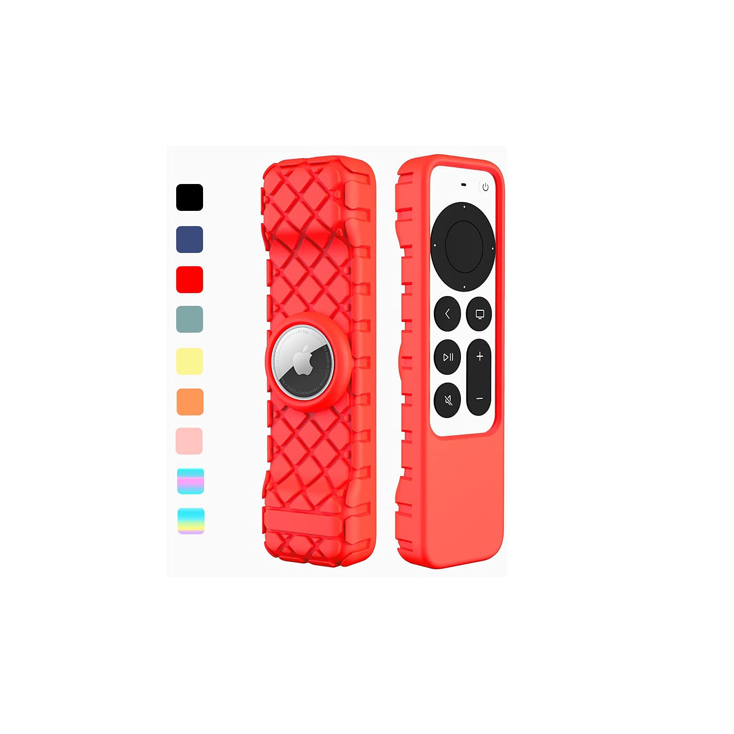 Remote Case for Apple Siri Remote,Anti-Lost Protective Anti-Slip Durable Silicon Shockproof Rubber Cover for Apple 4K HD TV Siri Remote (2nd