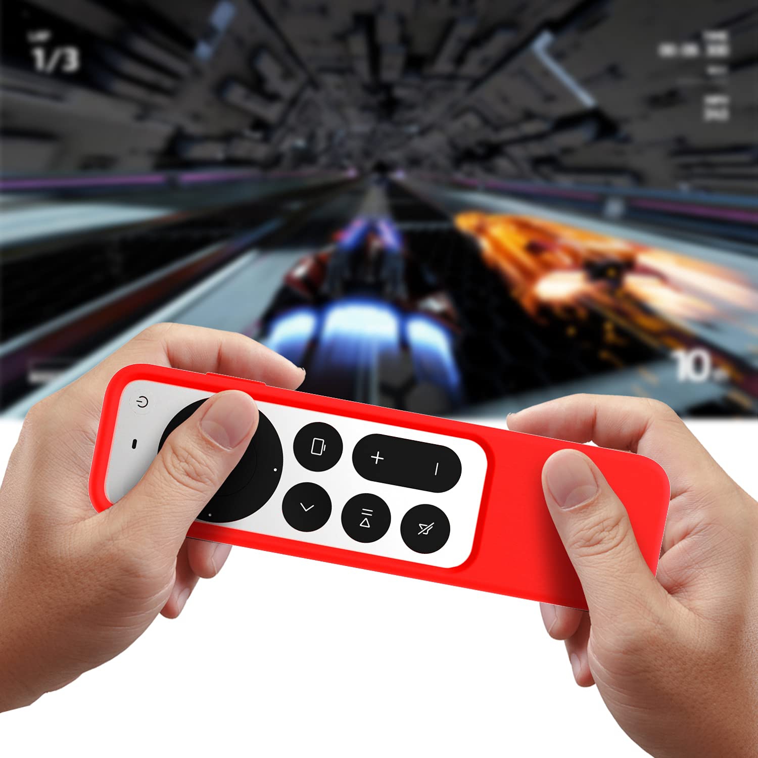 Remote Case for Apple Siri Remote,Anti-Lost Protective Anti-Slip Durable Silicon Shockproof Rubber Cover for Apple 4K HD TV Siri Remote (2nd