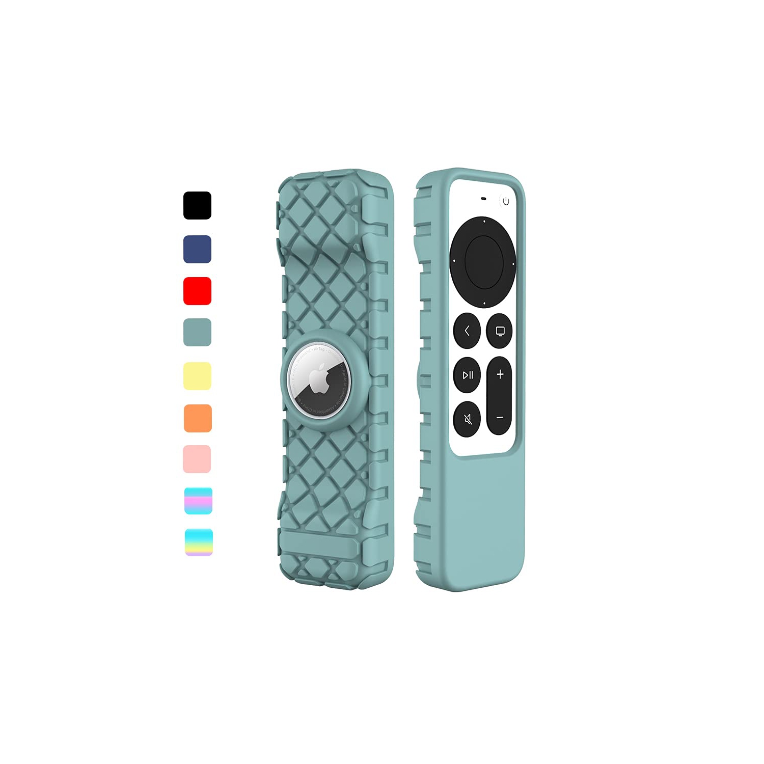 Remote Case for Apple Siri Remote,Anti-Lost Protective Anti-Slip Durable Silicon Shockproof Rubber Cover for Apple 4K HD TV Siri Remote (2nd