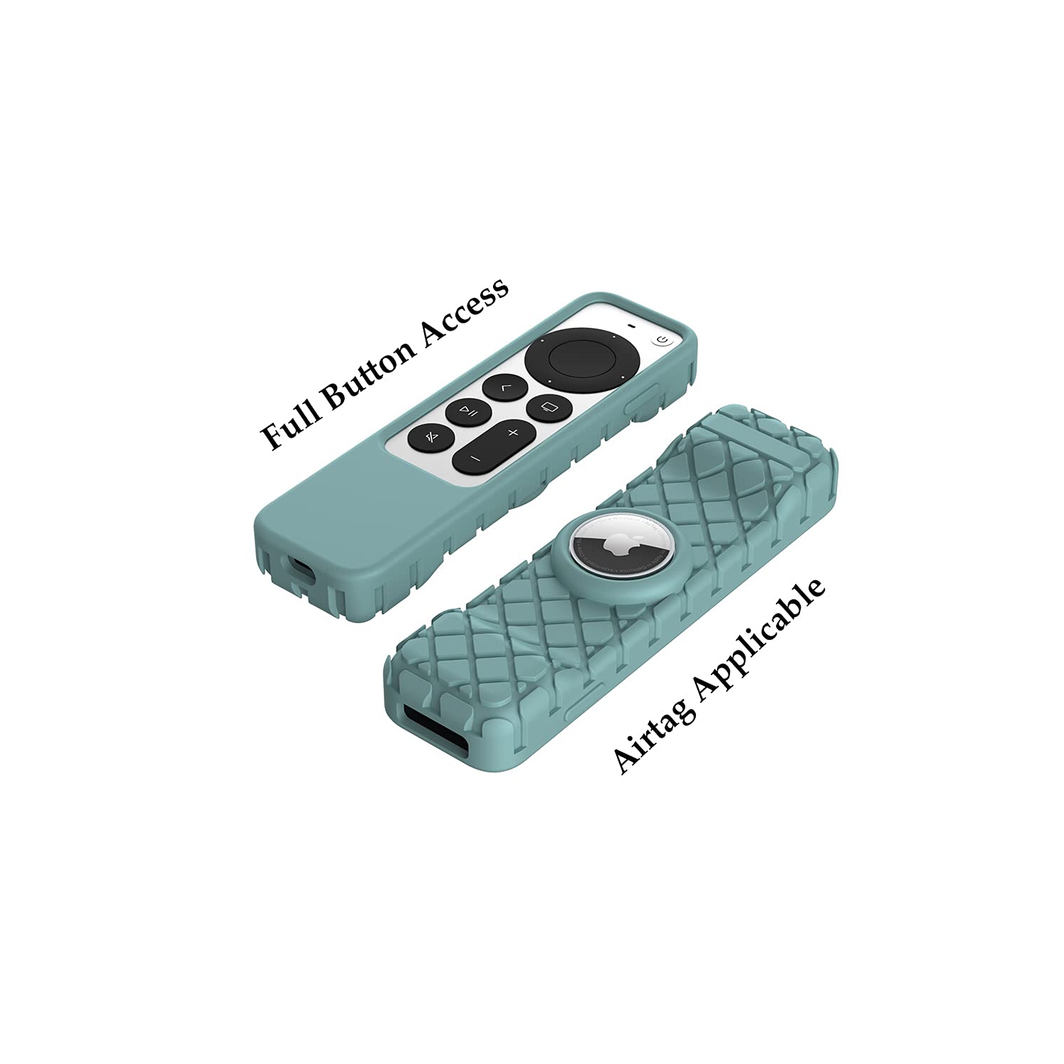 Remote Case for Apple Siri Remote,Anti-Lost Protective Anti-Slip Durable Silicon Shockproof Rubber Cover for Apple 4K HD TV Siri Remote (2nd