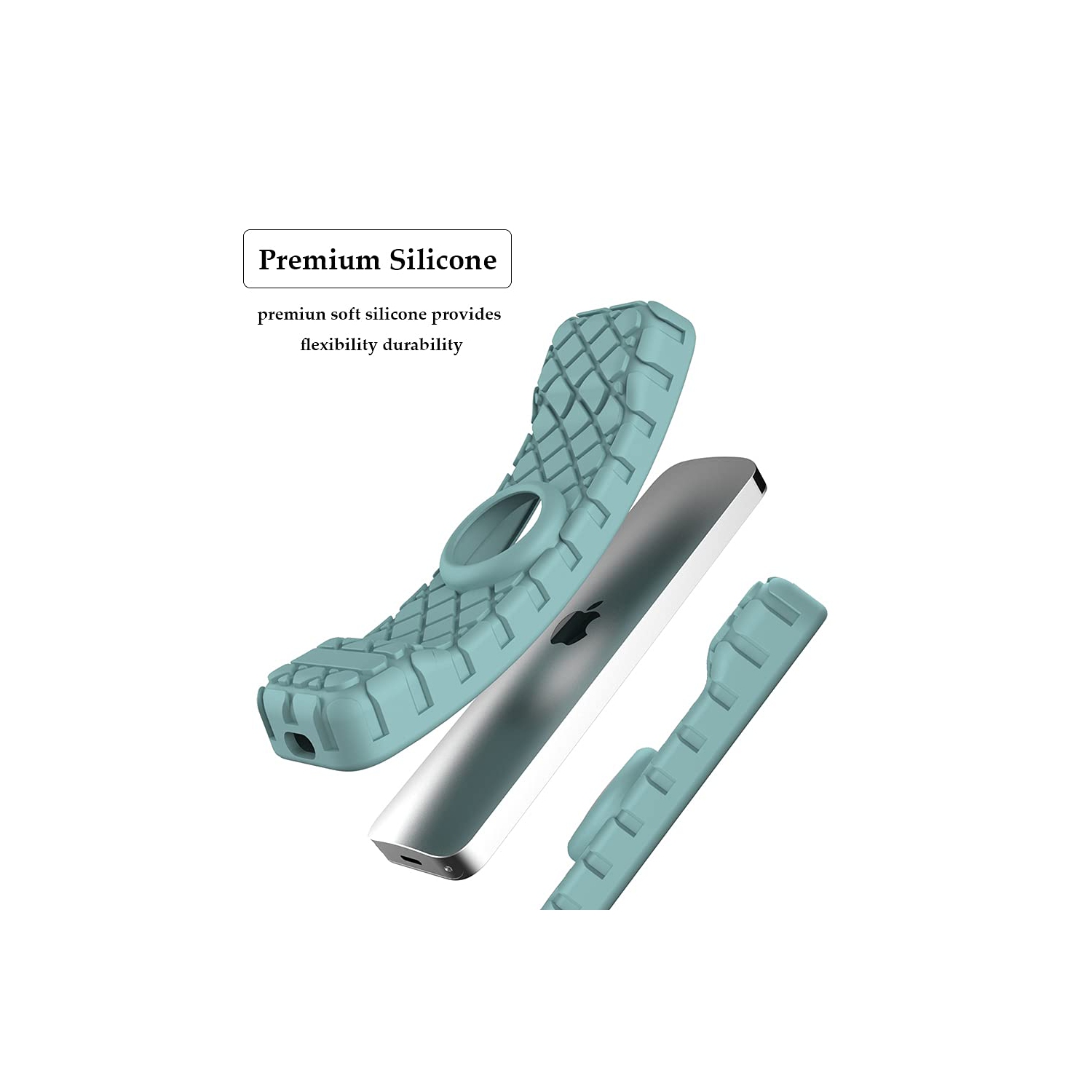 Remote Case for Apple Siri Remote,Anti-Lost Protective Anti-Slip Durable Silicon Shockproof Rubber Cover for Apple 4K HD TV Siri Remote (2nd