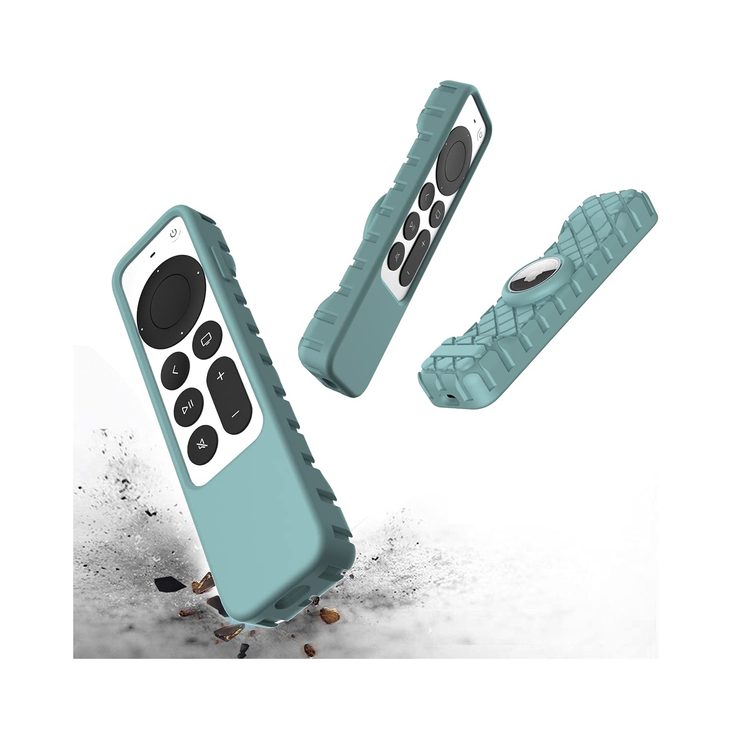 Remote Case for Apple Siri Remote,Anti-Lost Protective Anti-Slip Durable Silicon Shockproof Rubber Cover for Apple 4K HD TV Siri Remote (2nd