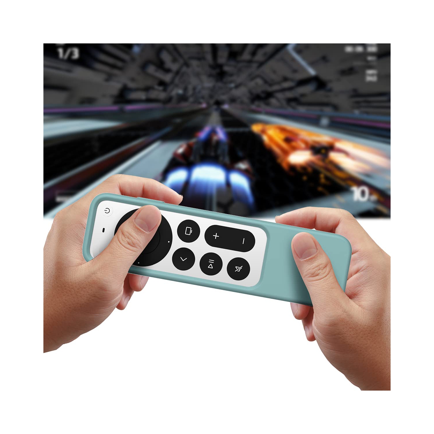 Remote Case for Apple Siri Remote,Anti-Lost Protective Anti-Slip Durable Silicon Shockproof Rubber Cover for Apple 4K HD TV Siri Remote (2nd